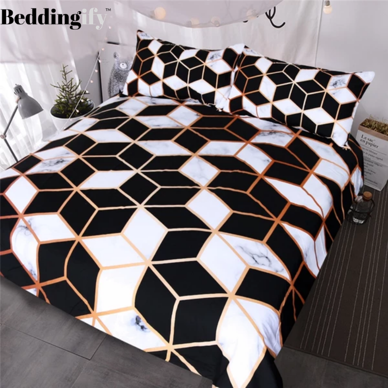 Cube Geometric Bedding Set - Beddingify