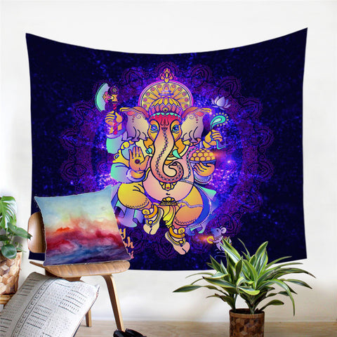 Image of Happy Ganesh Chaturthi Tapestry - Beddingify