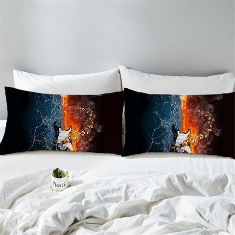 Image of Elemental Contrast White Rock Guitar Pillowcase