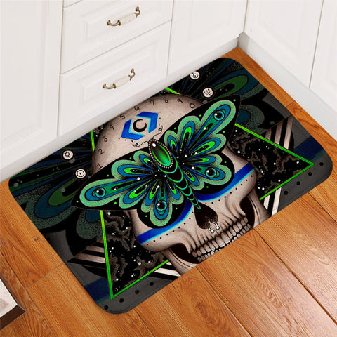 Image of Moth Skull Door Mat