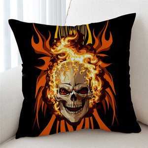 Burning Skull Cushion Cover - Beddingify