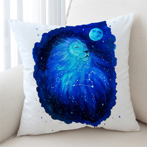Image of Blue Leo Galaxy Cushion Cover - Beddingify