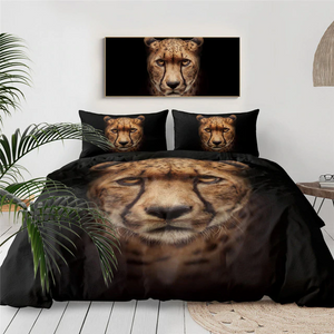 Cheetah Black Comforter Set - Beddingify