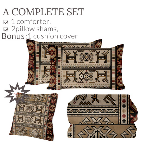 Image of 4 Pieces Pixelated Scripture Comforter Set - Beddingify
