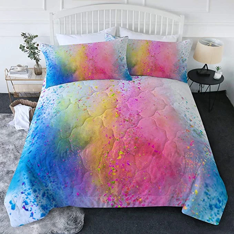 Image of 4 Pieces Color Dissolve Comforter Set