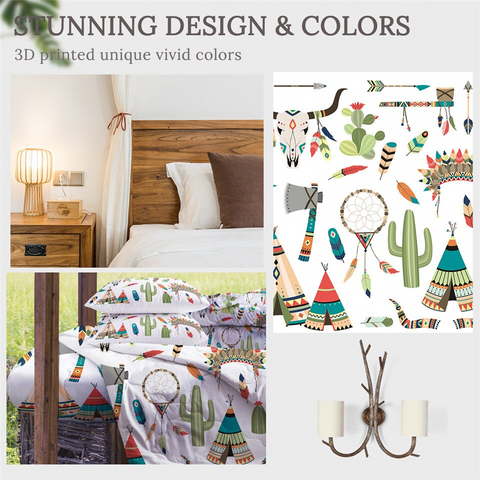 Image of 4 Pieces Dessert Tribal Themed Comforter Set - Beddingify