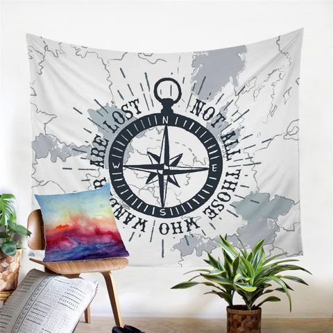 Image of Nautical Compass Tapestry - Beddingify