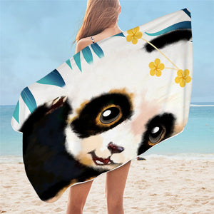 Cute Panda Cub Bath Towel