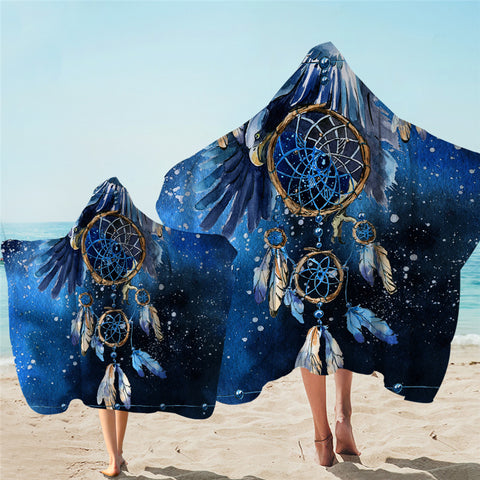 Image of Snowy Dream Catcher Cosmic Hooded Towel