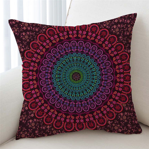 Image of Atomic Mandala Motif Cushion Cover - Beddingify