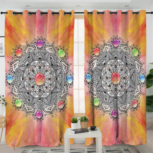 Mandala Chakra 2 Panel Curtains