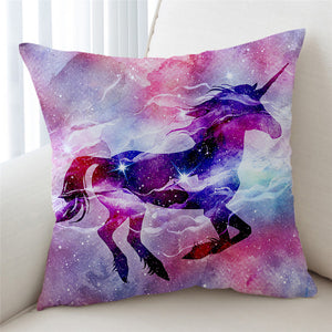 Unicorn Silhouette Galaxy Cushion Cover - Beddingify