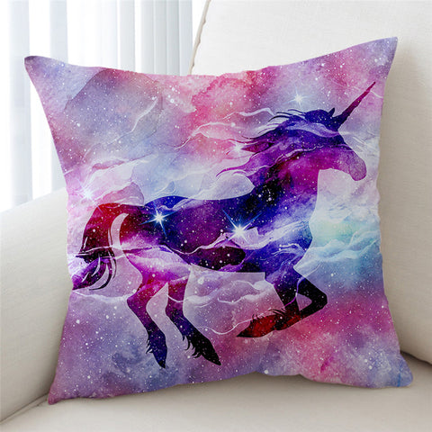 Image of Unicorn Silhouette Galaxy Cushion Cover - Beddingify