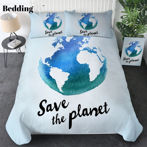 Image of Earth Save the Planet Bedding Set - Beddingify