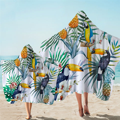 Image of Tropical Tucan Hooded Towel