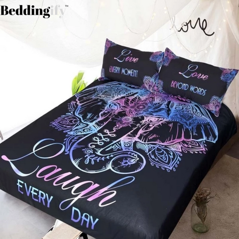 Glowing Elephant Bedding Set - Beddingify