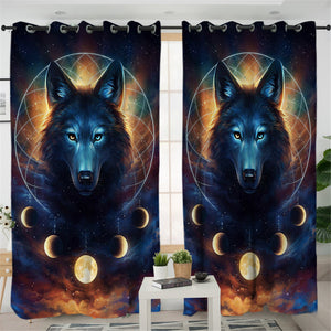 Holy Wolf 2 Panel Curtains