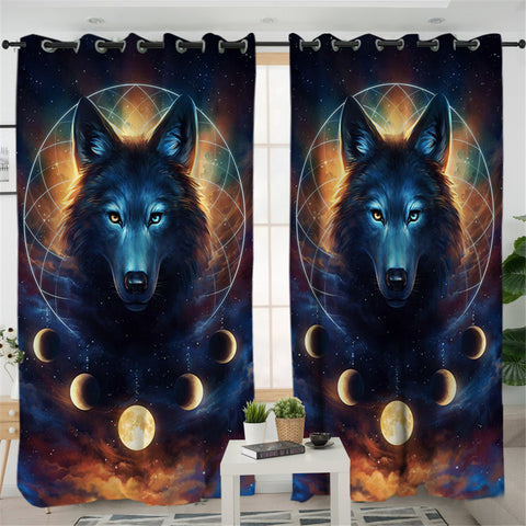 Image of Holy Wolf 2 Panel Curtains