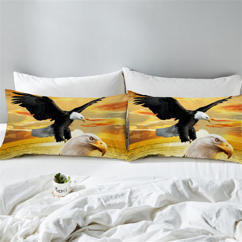 Image of 3D Bald Eagles Pillowcase