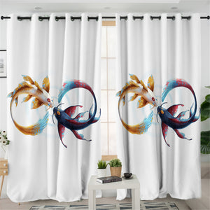 Infinity Loop Koi 2 Panel Curtains