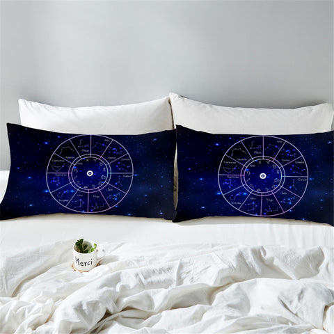 Image of Zodiac Signs Constellation Pillowcase
