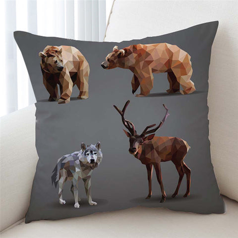 Image of 3D Geometric Animals Cushion Cover - Beddingify