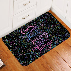 Grateful Quote Black SW1836 Door Mat