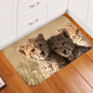 3D Cheetah Cubs SW2507 Door Mat