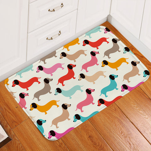 Image of Colorful Dachshunds SW2226 Door Mat