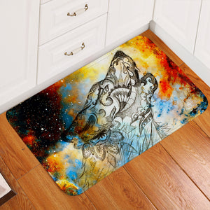 Holy Wolf Awaken Door Mat