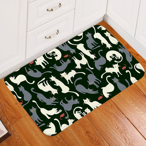 Image of A Cluster Of Cats Door Mat