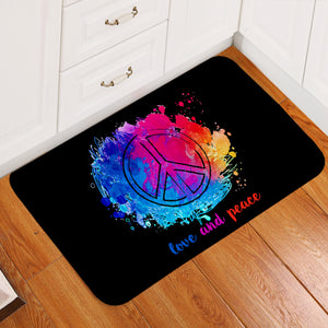 Love & Peace Colors Door Mat