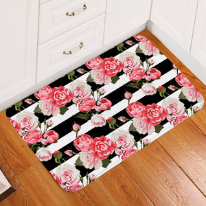 Flower Stripes SW2484 Door Mat