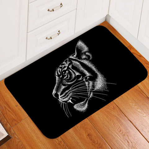 Image of B&W Tiger Door Mat