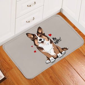 Be Happy Corgi SW2520 Door Mat