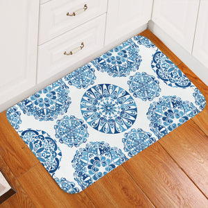 Blue Decoration Rings SW1832 Door Mat