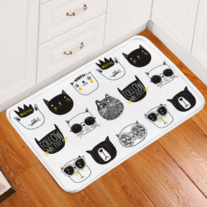 Cat Faces SW2472 Door Mat