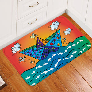 Origami Ship SW1908 Door Mat