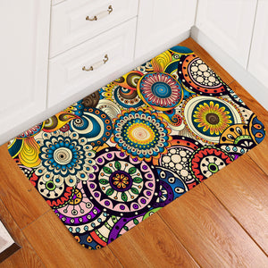 Colorful Decorated Wheels Door Mat