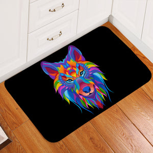 Multicolored Wolf SW2086 Door Mat