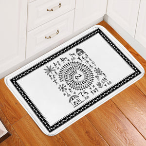 Ancient Scripture White SW2178 Door Mat