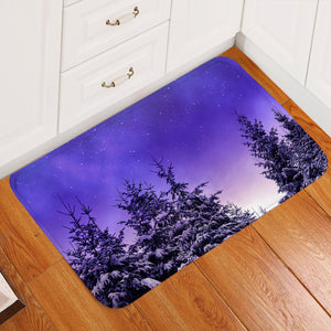 Winter Forest Purplish Door Mat