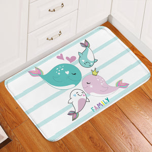 Whale Family SW2428 Door Mat