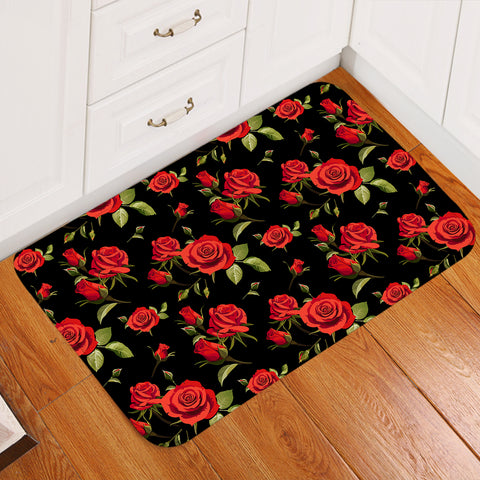 Image of Red Roses SW2479 Door Mat