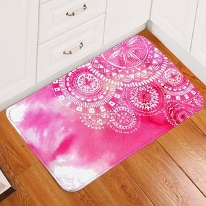 Designed Pink Clocks SW1886 Door Mat