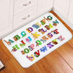 Cute Animal Alphabet Door Mat