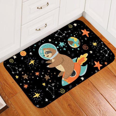 Image of Slothtronaut Space Door Mat