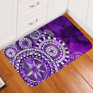 Designed Purple Clocks SW1887 Door Mat