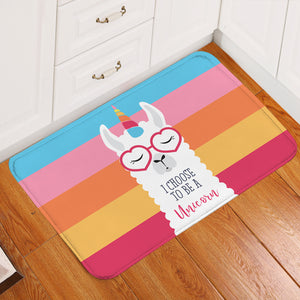 Magical Llama Colorstripes Door Mat