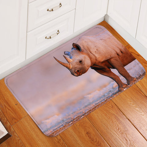 Image of 3D Double Horns Rhino Door Mat